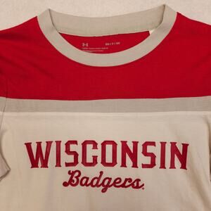 Under Armour Wisconsin Badgers Short Sleeve T Shirt Womens Size Small S Red